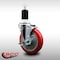 Service Caster 5'' SS Red Poly Swivel 1-1/2'' Expanding Stem Caster with Brake SCC-SSEX20S514-PPUB-RED-TLB-112 - alternate 3